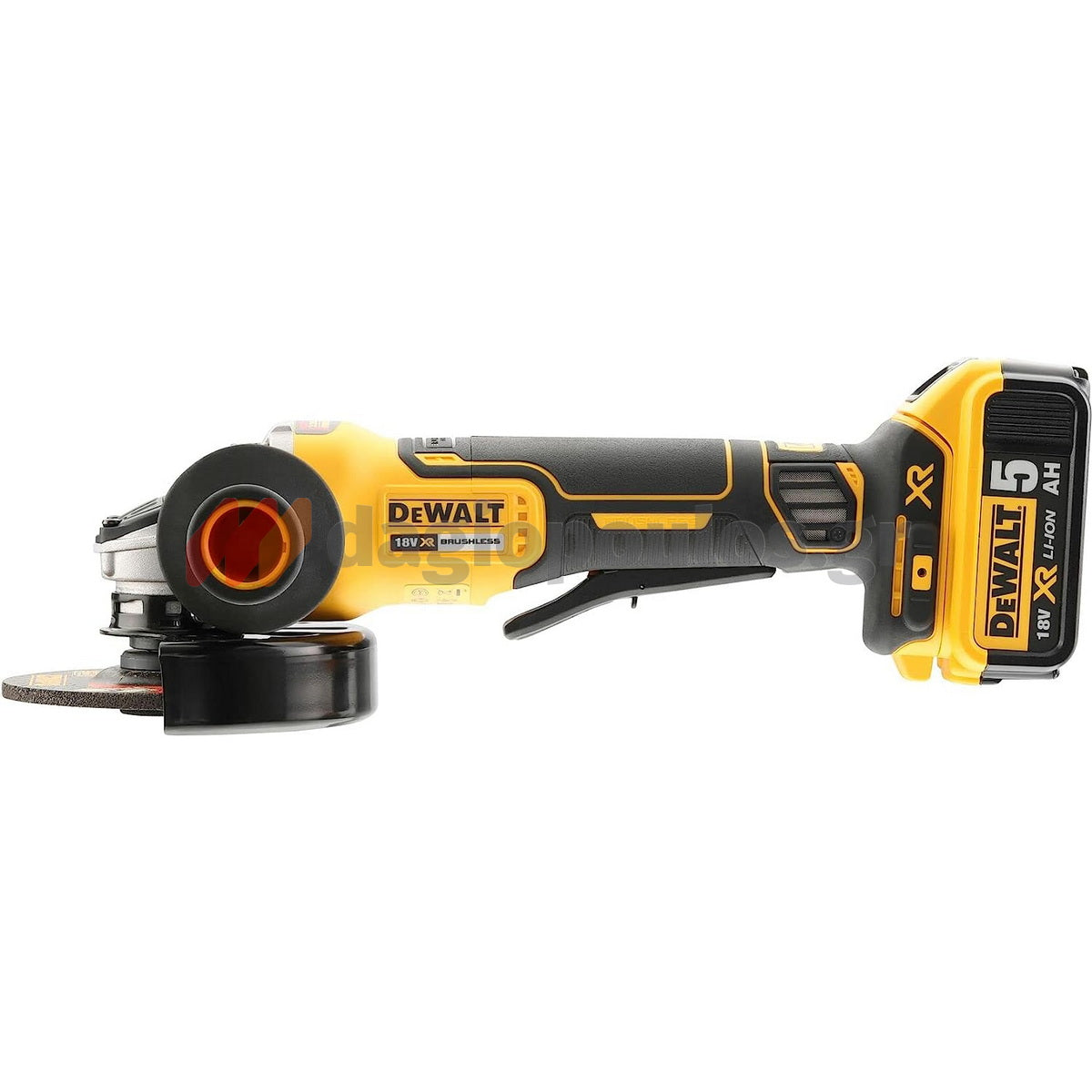 DeWalt DCG409H2T-QW Brushless Γωνιακός Τροχός Μπαταρίας 18V Li-Ion 125mm Με 2 Μπαταρίες 5.0Ah & Βαλίτσα T-Stak
