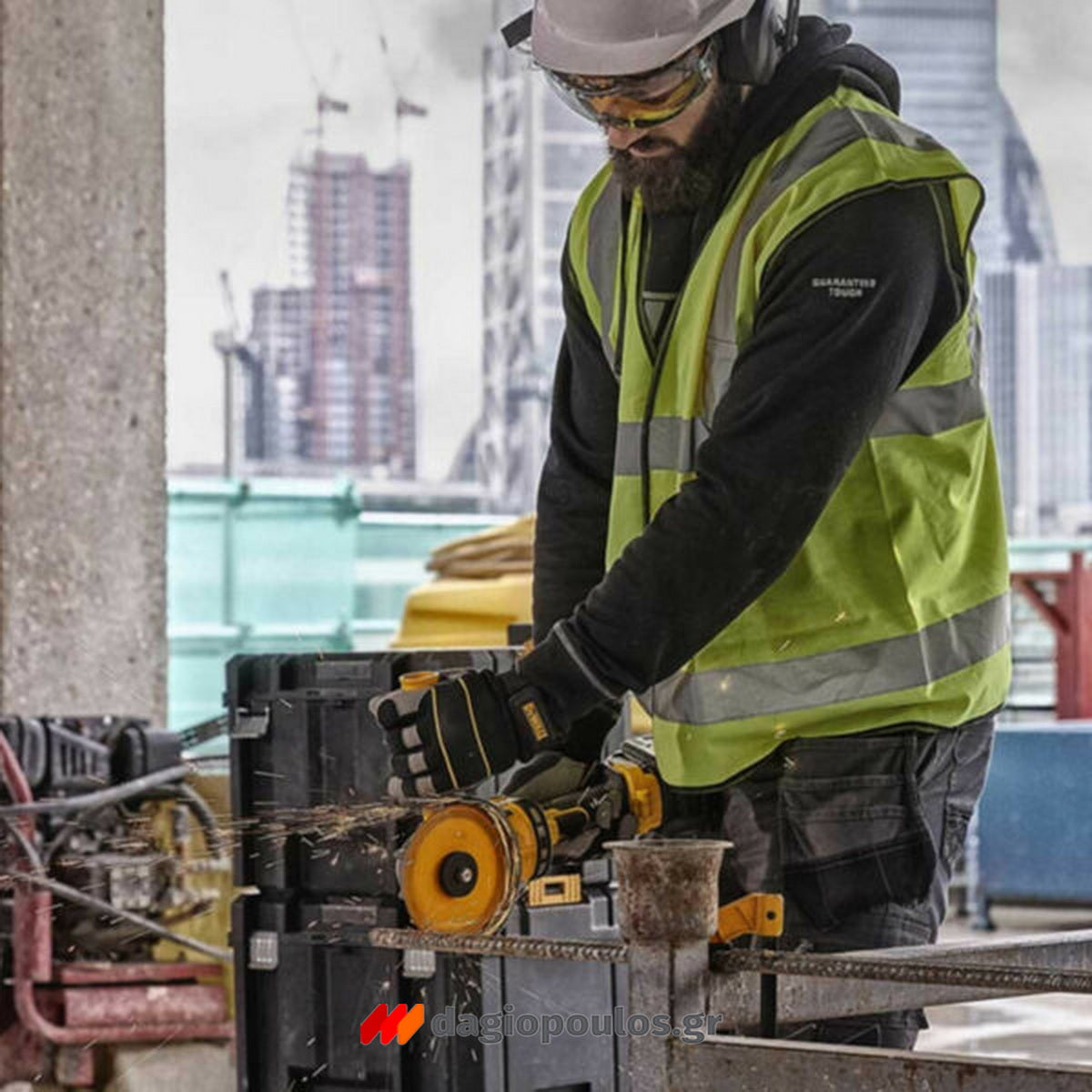 DeWalt DCG418T2 Brushless Γωνιακός Τροχός Μπαταρίας Μπαταρίας 54V Li-Ion 125mm Με 2 Μπαταρίες 6.0Ah & Βαλίτσα TStak