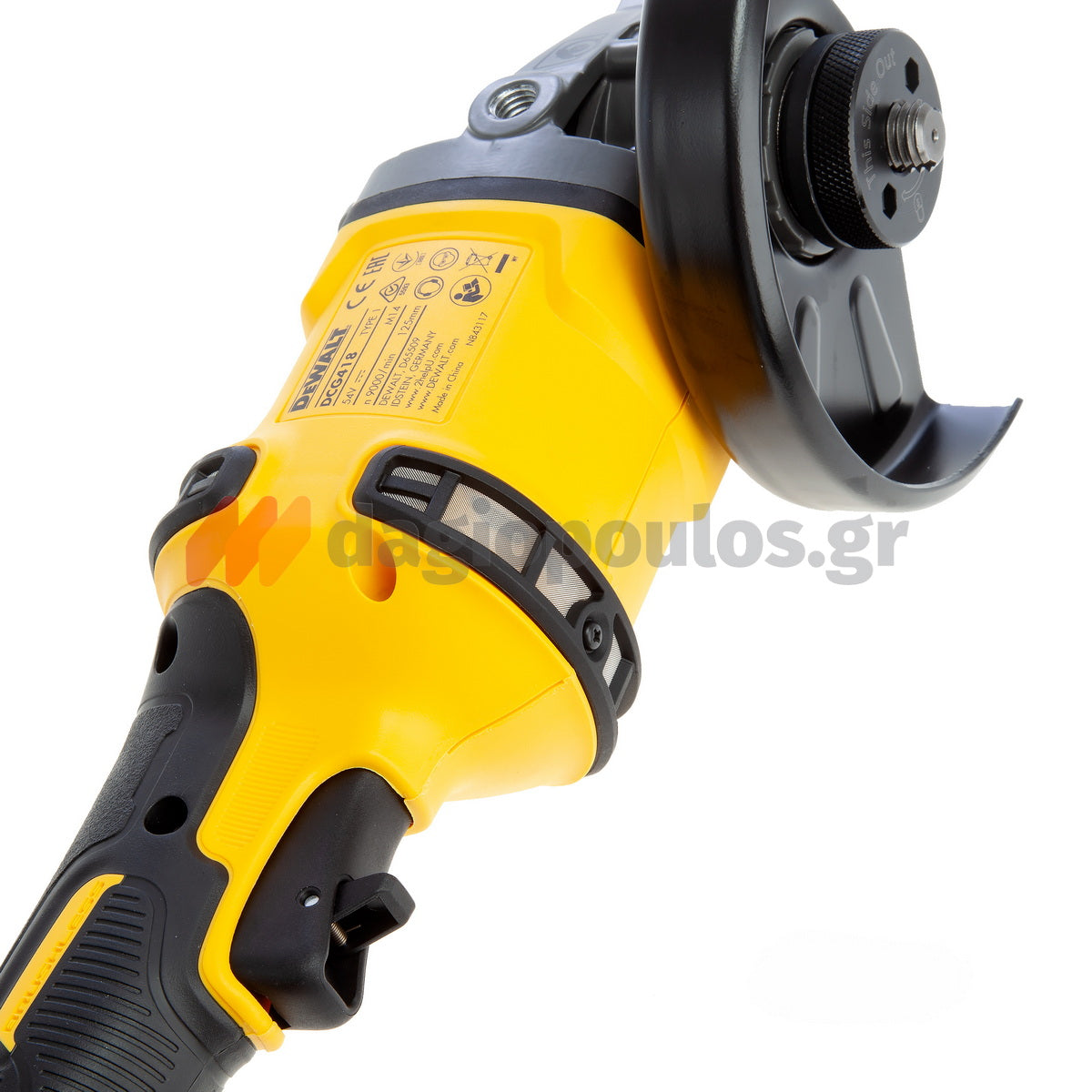 DeWalt DCG418T2 Brushless Γωνιακός Τροχός Μπαταρίας Μπαταρίας 54V Li-Ion 125mm Με 2 Μπαταρίες 6.0Ah & Βαλίτσα TStak