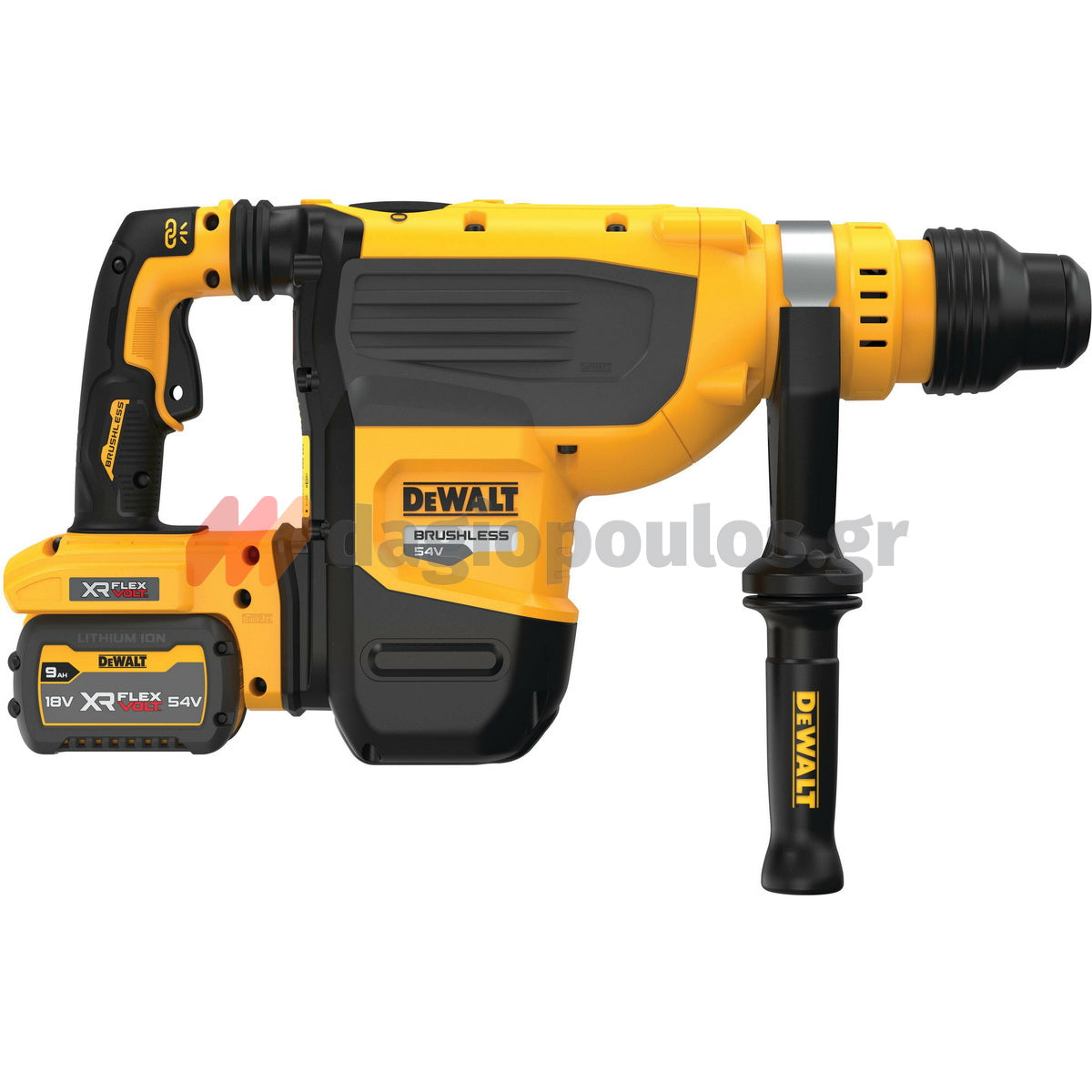 DeWalt DCH735X2 SDS Max Brushless Πνευματικό Πιστολέτο Μπαταρίας 54V Με 2 Μπαταρίες 9.0Ah & Βαλίτσα