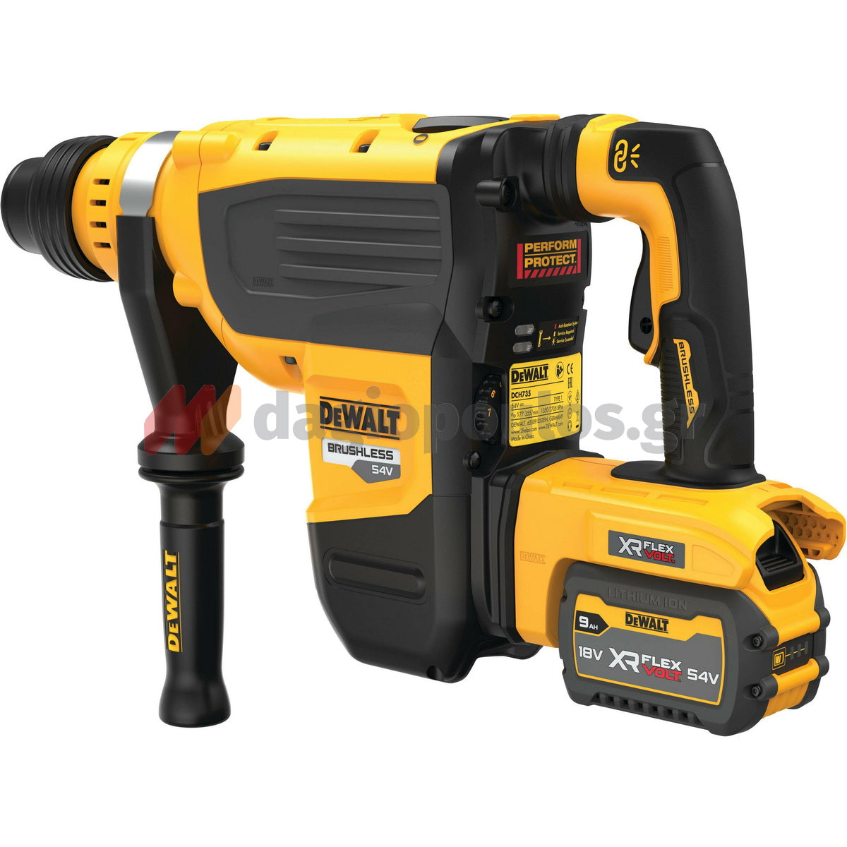 DeWalt DCH735X2 SDS Max Brushless Πνευματικό Πιστολέτο Μπαταρίας 54V Με 2 Μπαταρίες 9.0Ah & Βαλίτσα