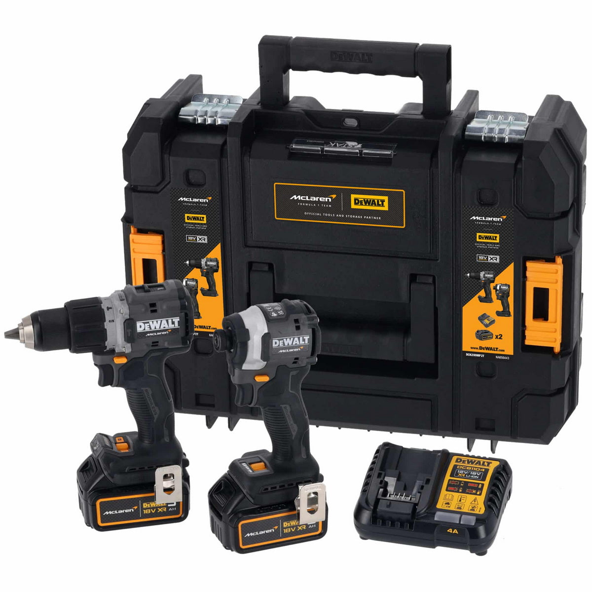 DeWalt McLaren DCK200MP2T Συλλογή Brushless Δράπανο Κρουστικό & Κατσαβίδι Παλμικό 18V Li-Ion Με 2 Μπαταρίες 5.0Ah & Βαλίτσα T-Stak ΣΥΛΛΕΚΤΙΚΟ
