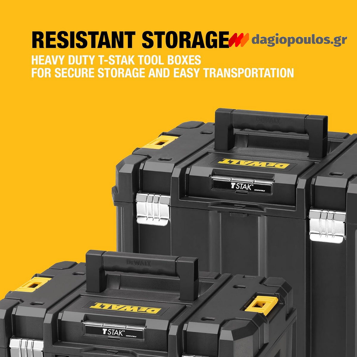 DeWalt DCK422P3T-QW Συλλογή Πνευματικό Πιστολέτο, Παλμικό Κατσαβίδι, Γωνιακός Τροχός, Κρουστικό Δραπανοκατσάβιδο 18V Li-Ion Με 3 Μπαταρίες 5.0Ah & 2 Βαλίτσες Tstak