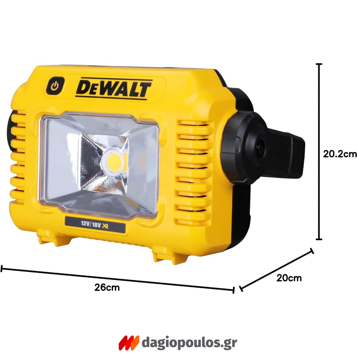 DeWalt DCL077-XJ Φορητός Προβολέας Επιθεώρησης & Εργασίας Μπαταρίας Επαναφορτιζόμενος 18V Li-Ion 2000 Lumens SOLO