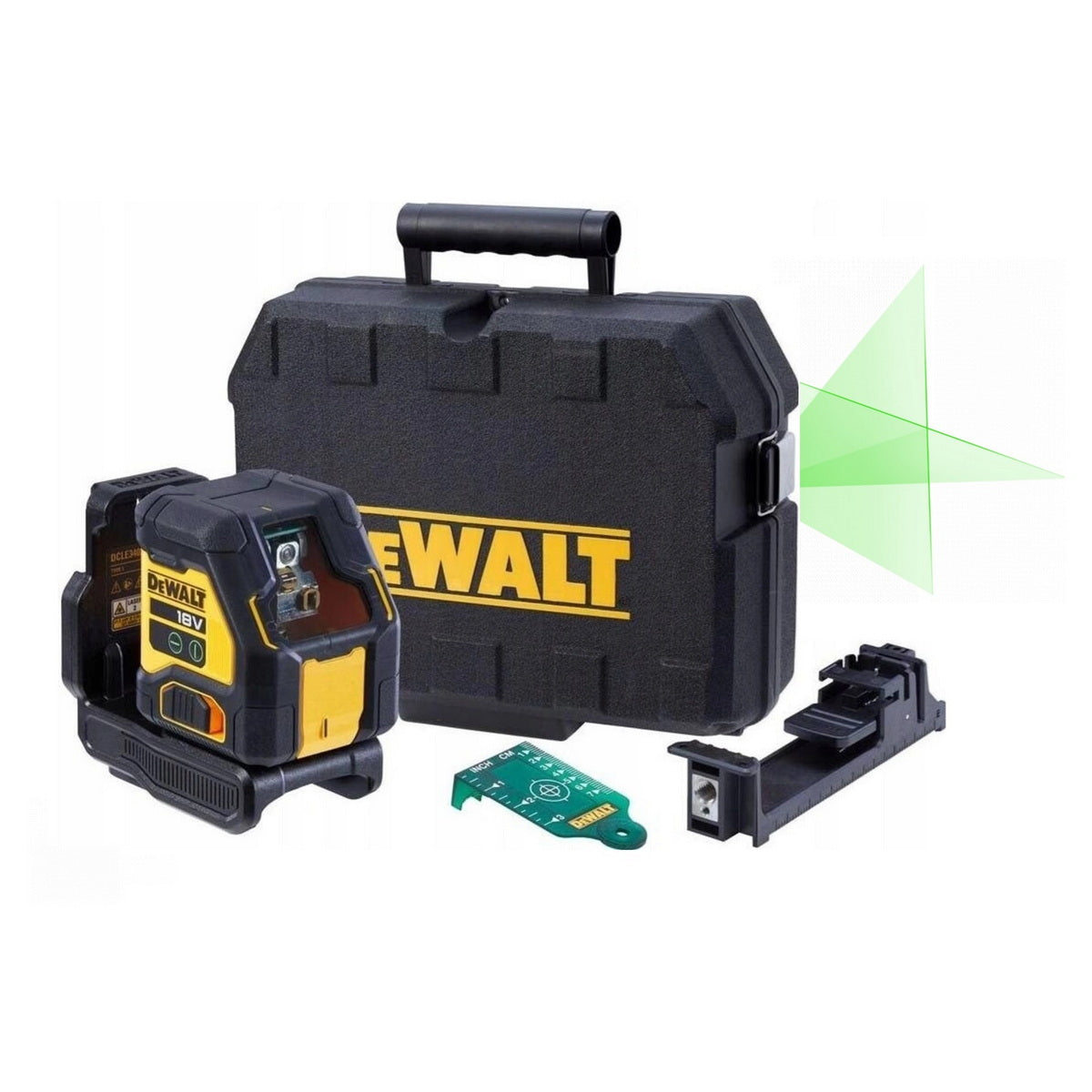 DeWalt DCLE34021D1-QW Γραμμικό Αλφάδι Laser 18V Li-Ion Πράσινης Δέσμης Με Μπαταρία 2.0Ah
