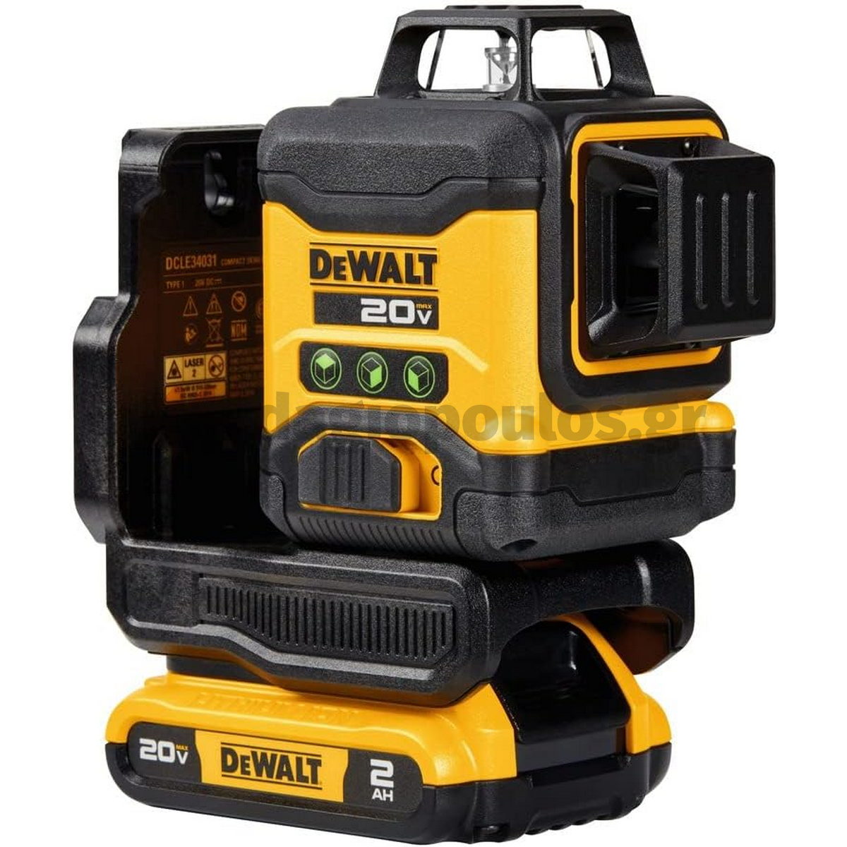 DeWalt DCLE34031D1 Αλφάδι Λέιζερ 3x360° Πράσινη Δέσμη 18V Li-Ion Με Μπαταρία 2.0Ah