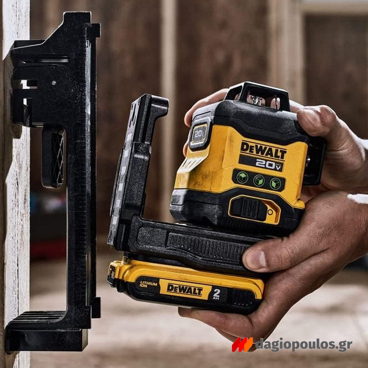DeWalt DCLE34031D1 Αλφάδι Λέιζερ 3x360° Πράσινη Δέσμη 18V Li-Ion Με Μπαταρία 2.0Ah