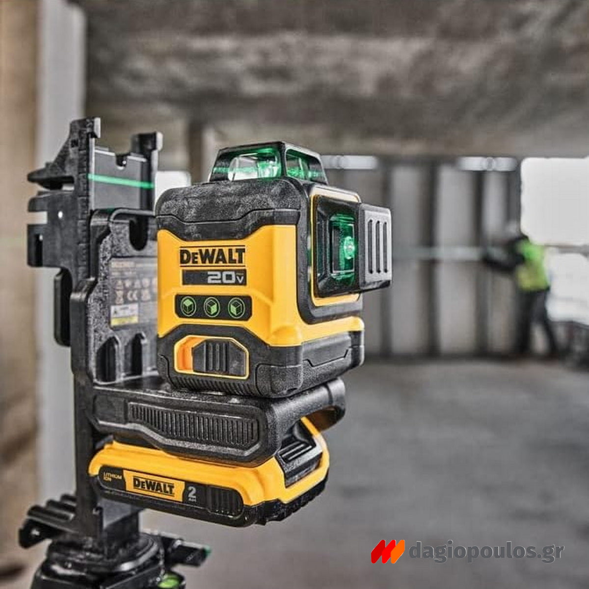 DeWalt DCLE34031D1 Αλφάδι Λέιζερ 3x360° Πράσινη Δέσμη 18V Li-Ion Με Μπαταρία 2.0Ah