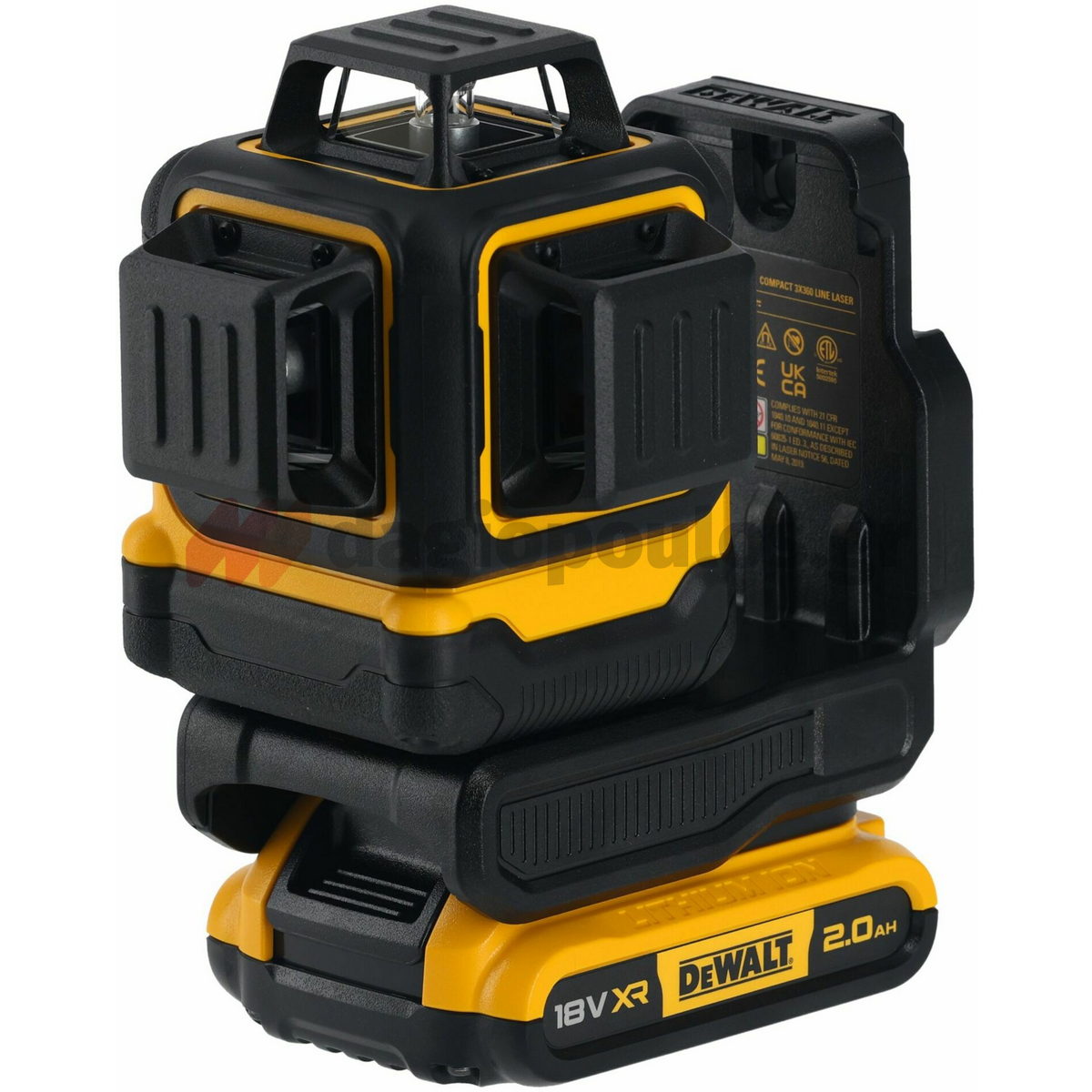 DeWalt DCLE34031D1 Αλφάδι Λέιζερ 3x360° Πράσινη Δέσμη 18V Li-Ion Με Μπαταρία 2.0Ah