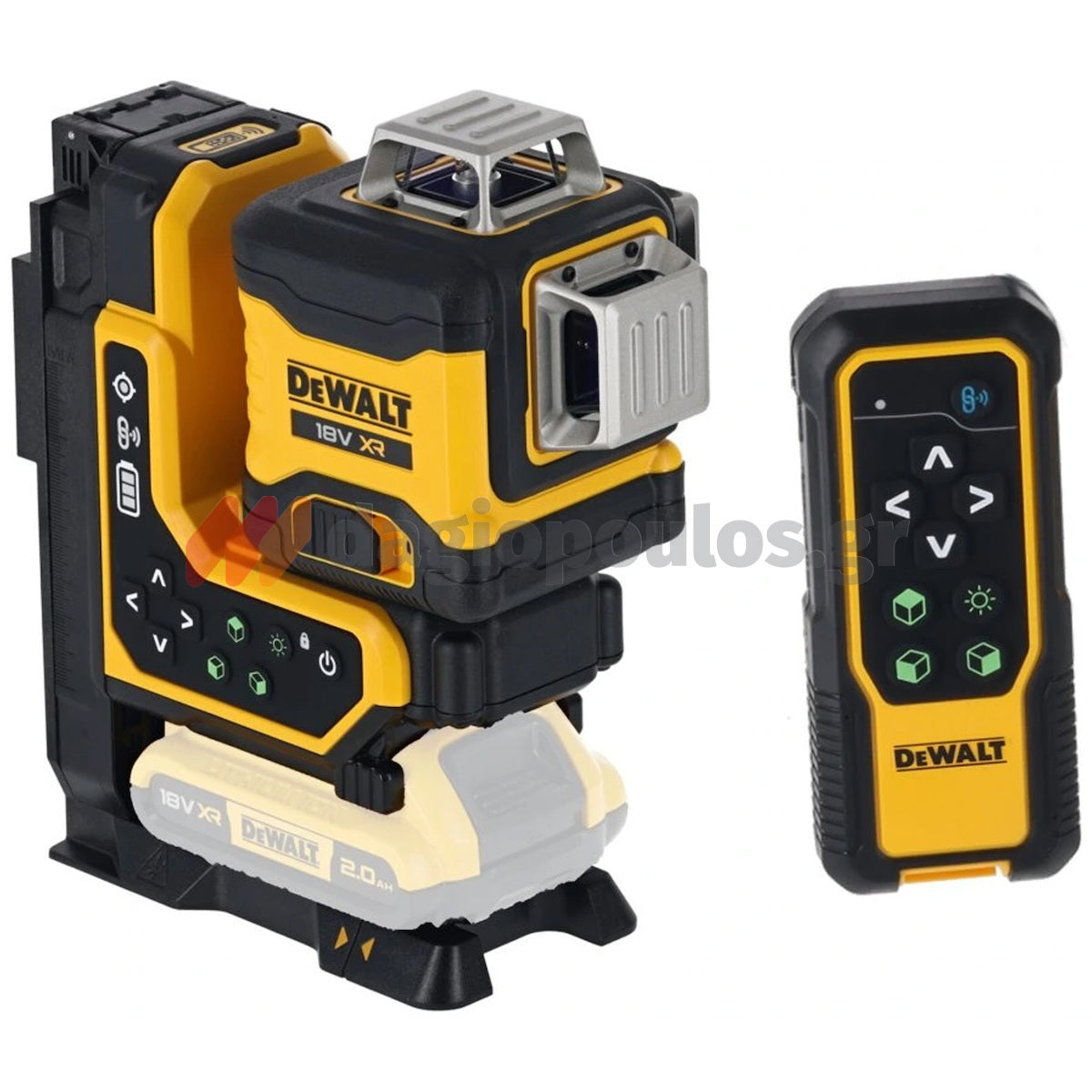 DeWalt DCLE34035D1-QW Laser Αυτορρυθμιζόμενο Με 3 Γραμμές 360 Μοίρες Πράσινης Δέσμης 18V Li-Ion XR Και Τηλεχειριστήριο