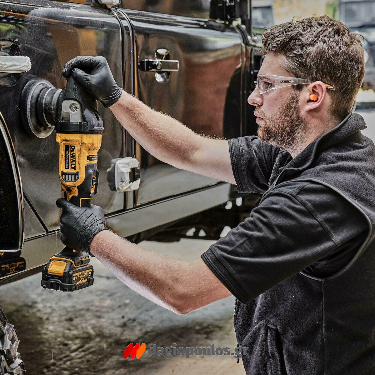 DeWalt DCM848N-XJ Brushless Αλοιφαδόρος Στιλβωτής Μπαταρίας 18V Li-Ion 125mm SOLO Ρυθμιζόμενος