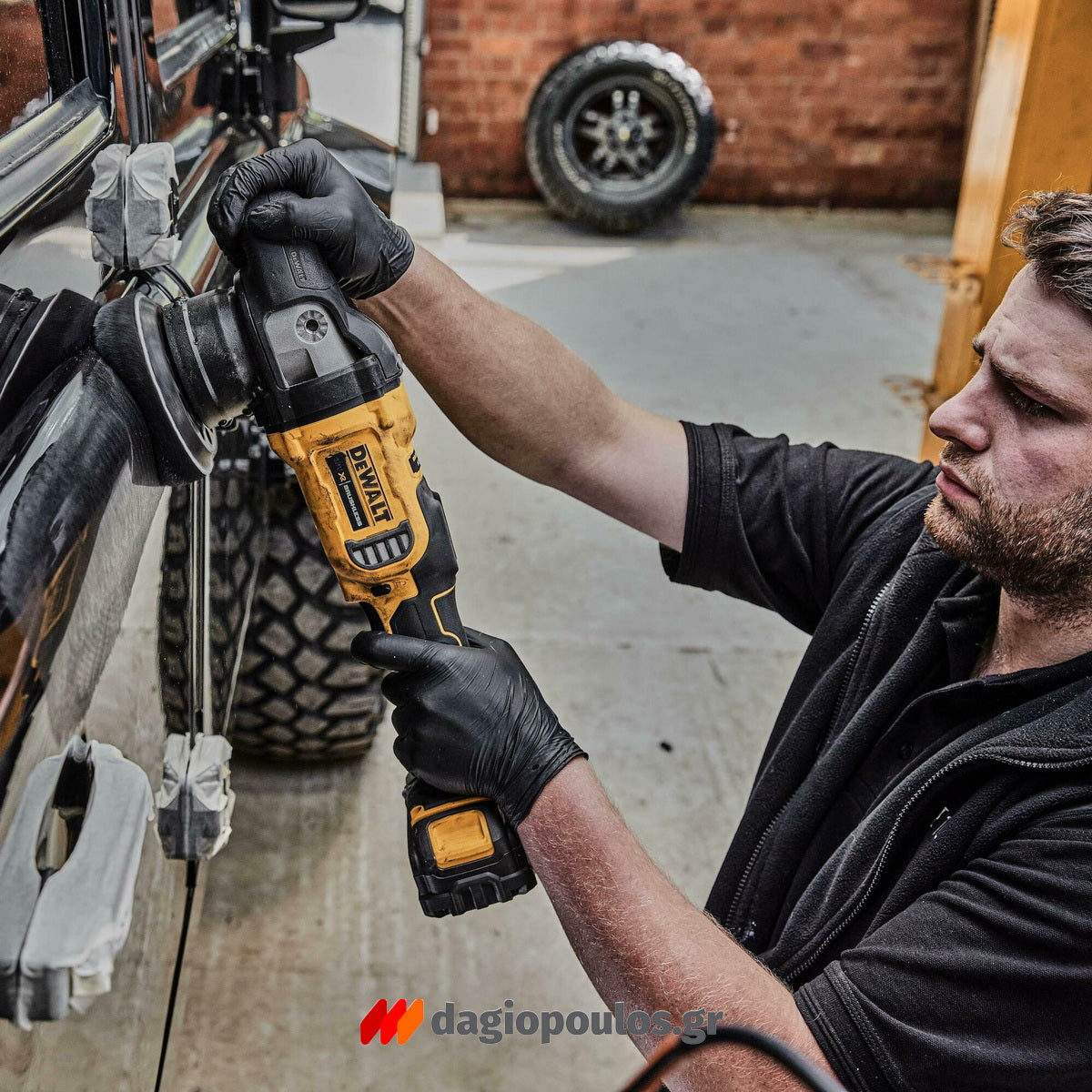 DeWalt DCM848N-XJ Brushless Αλοιφαδόρος Στιλβωτής Μπαταρίας 18V Li-Ion 125mm SOLO Ρυθμιζόμενος