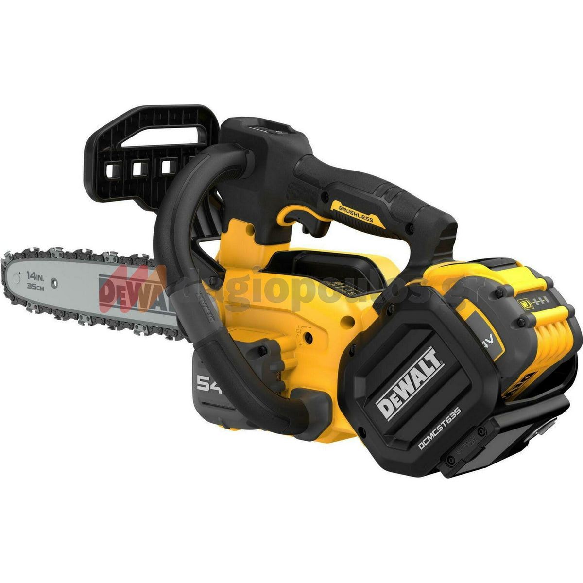 DeWalt DCMCST635X1-QW Brushless Αλυσοπρίονο Μπαταρίας 54V Li-Ion 35cm Με Μπαταρία 9.0Ah