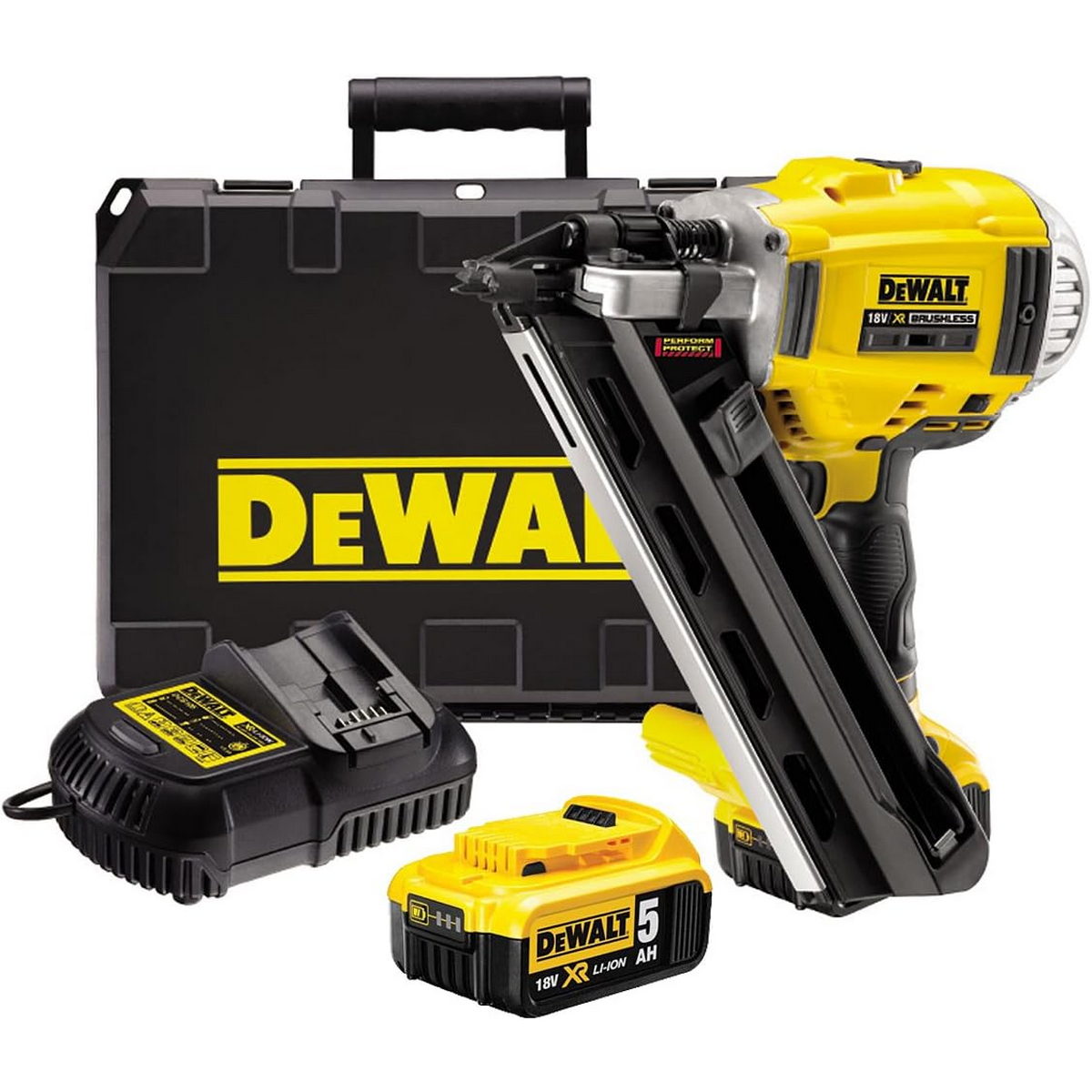 DeWalt DCN692P2-QW Brushless Καρφωτικό Ξύλου Μπαταρίας 18V XR Li-Ion Με 2 Μπαταρίες 5.0Ah & Βαλίτσα