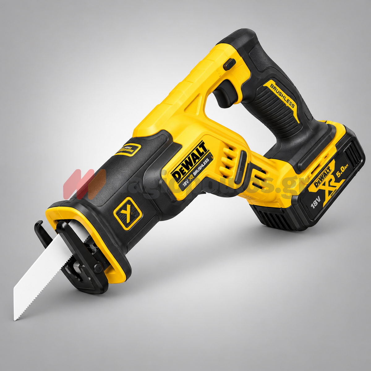 DeWalt DCS367P2-QW Brushless Σπαθοσέγα (Σεγάτσα) Μπαταρίας XR 18V Li-Ion Με 2 Μπατ.5.0Ah-Φορτιστή-Βαλίτσα T-Stak