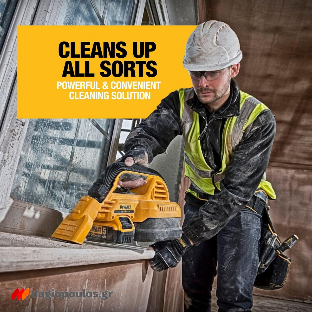 DeWalt DCV517N-XJ Σκούπα Στερεών/Υγρών Μπαταρίας 18V Li-Ion 1.9lt SOLO
