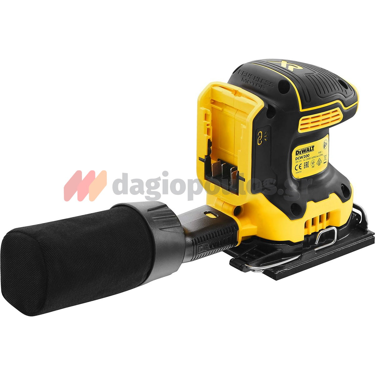 DeWalt DCW200NT-XJ Brushless Τριβείο Παλμικό Χούφτας Μπαταρίας 18V Li-Ion SOLO & Βαλίτσα T-Stak