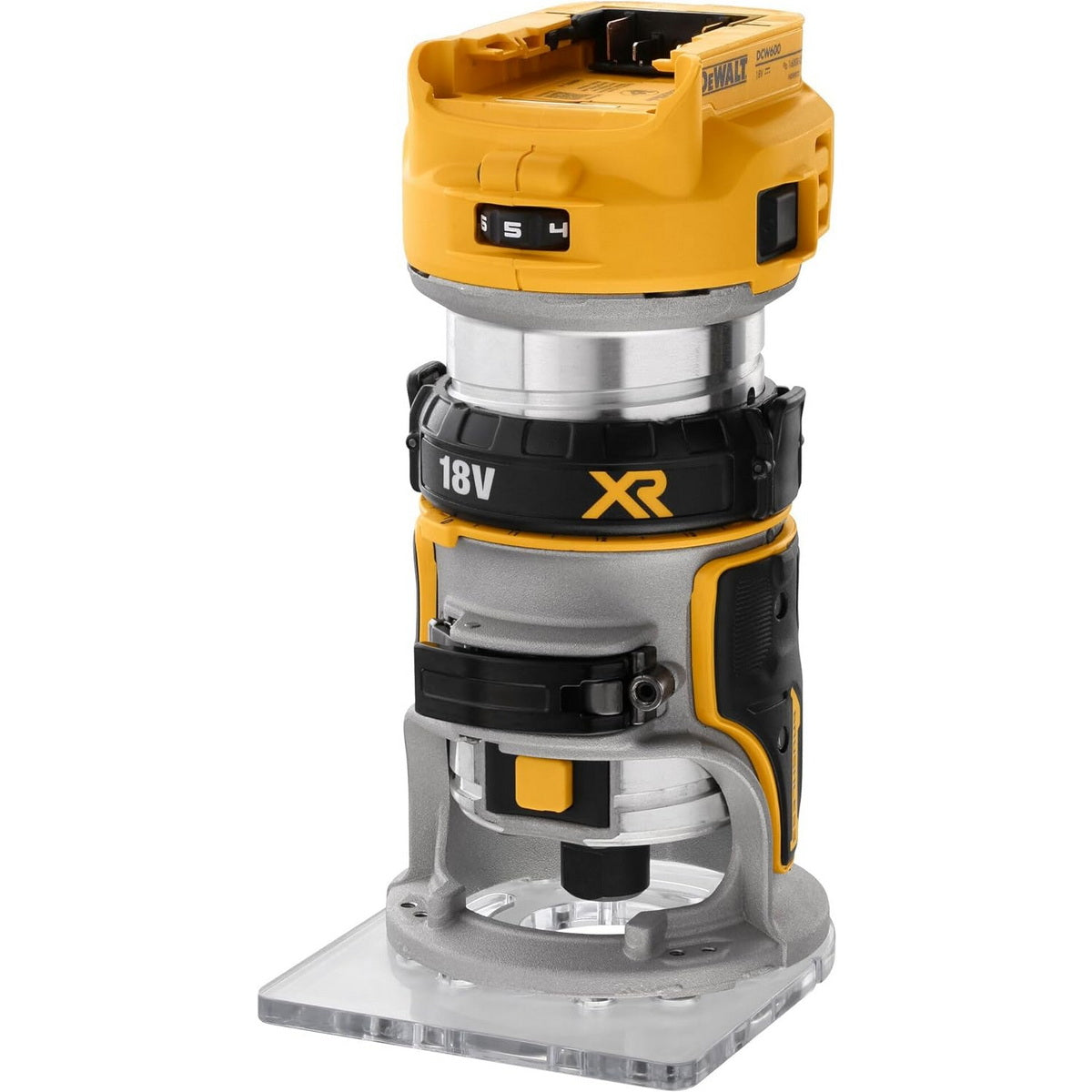 DeWalt DCW600N-XJ Brushless Κάθετη Φρέζα - Ρούτερ Σταθερής Βάσης Μπαταρίας 18V Li-Ion SOLO