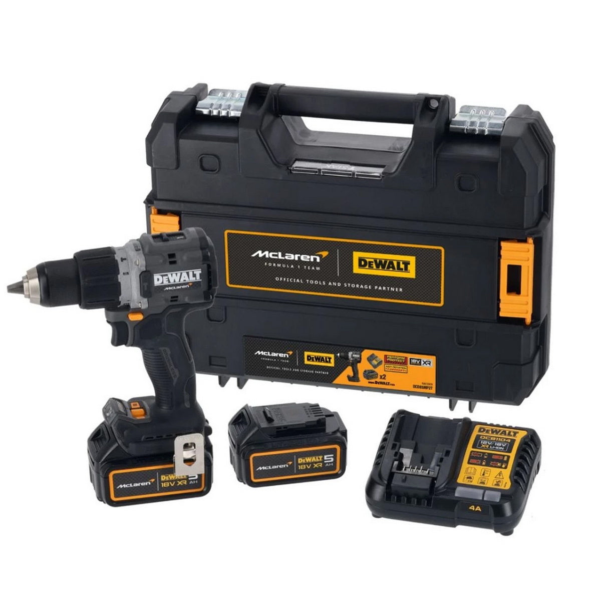 DeWalt McLaren DCD85MP2T Brushless Κρουστικό Δραπανοκατσάβιδο Μπαταρίας 18V Li-Ion Με 2 Μπαταρίες 5.0Ah & Βαλίτσα T-Stak ΣΥΛΛΕΚΤΙΚΟ