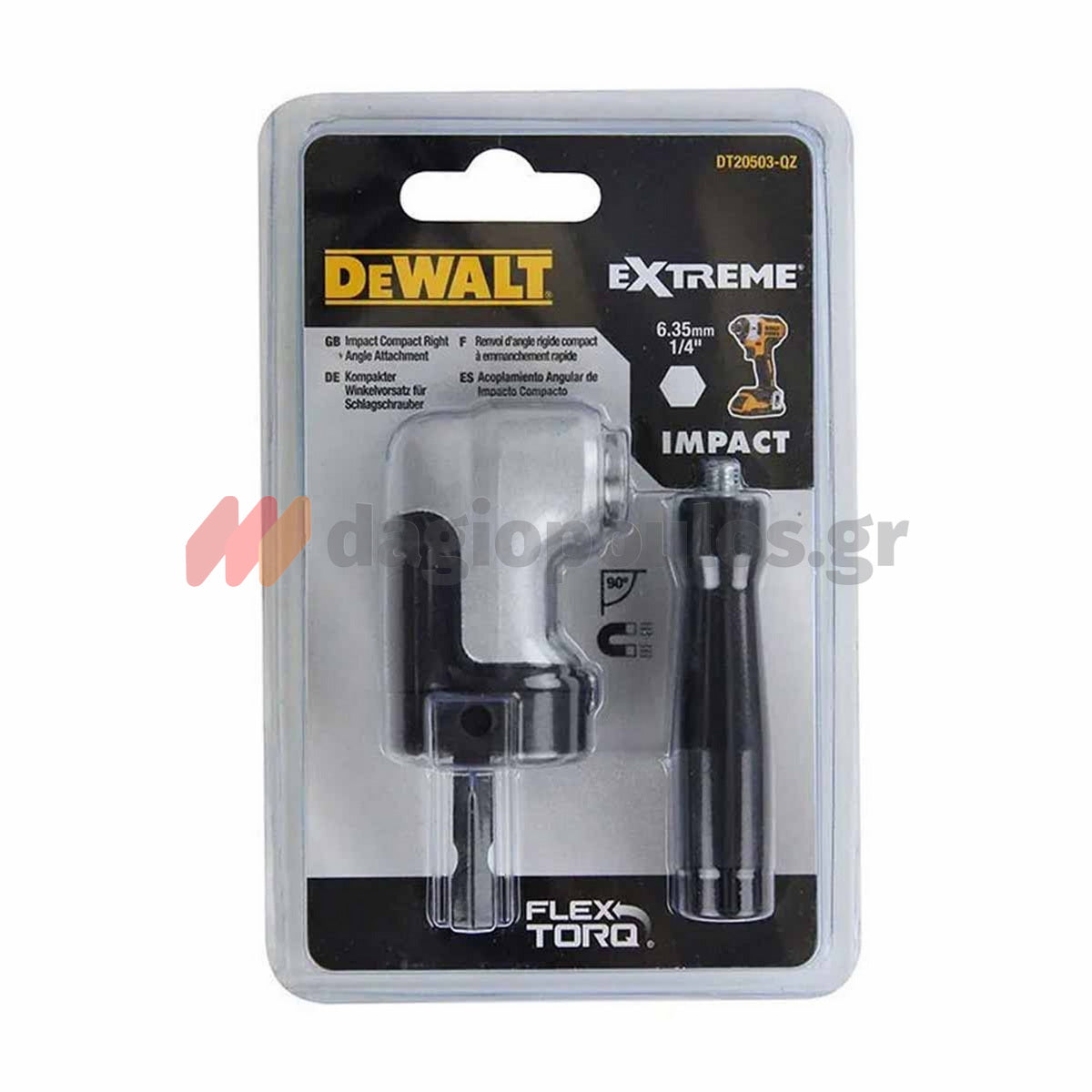 DeWalt DT20503-QZ Γωνιακή Κεφαλή - Τσοκ Με Προέκταση