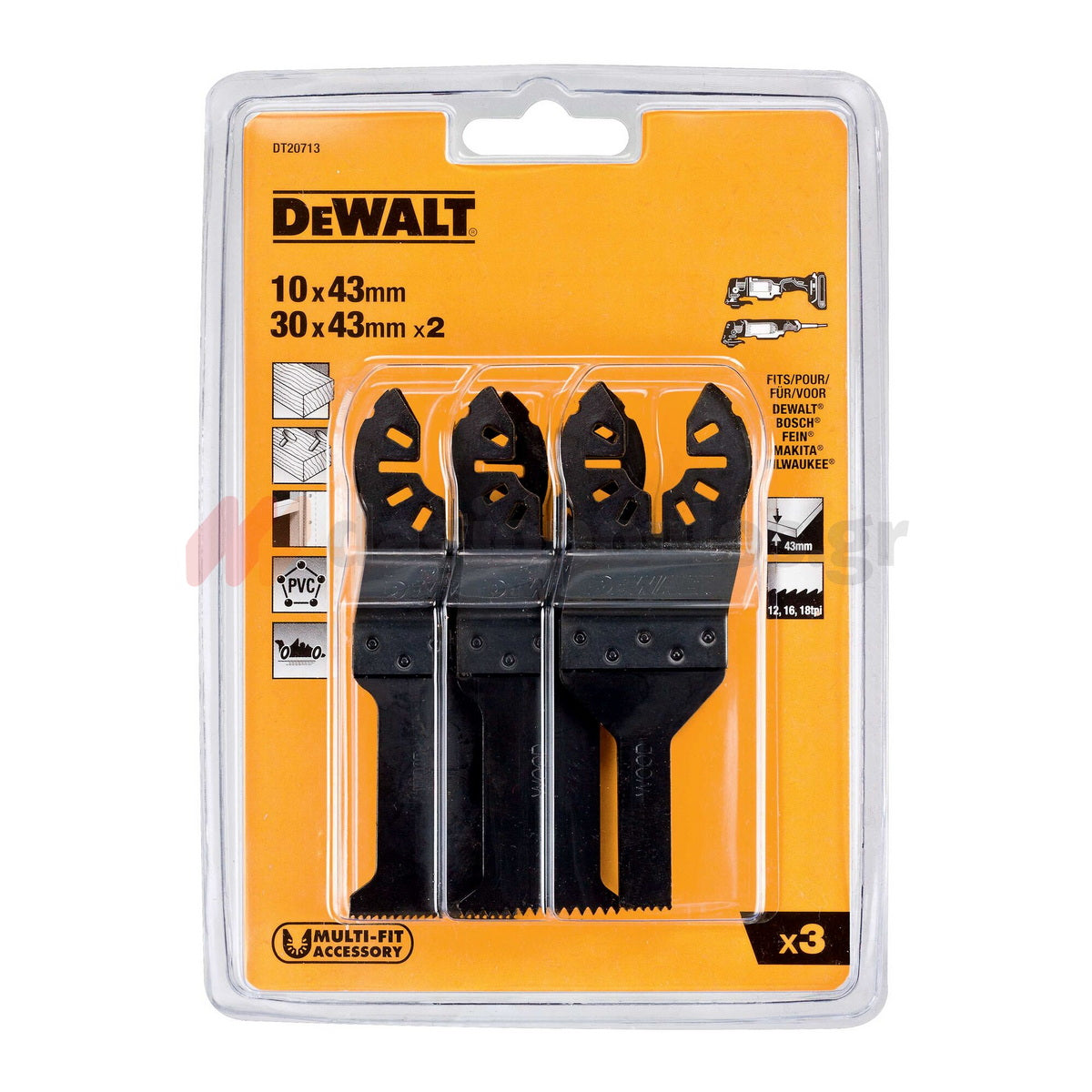 DeWalt DT20713-QZ Συλλογή Λάμες Πολυεργαλείων Starlock Σετ 3 Τεμ