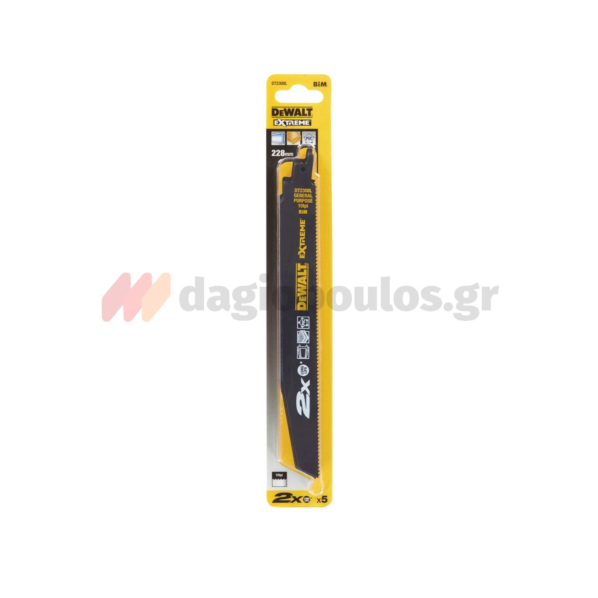 DeWalt DT2308L-QZ EXTREME 2X LONG LIFE Συλλογή Λάμες Σπαθοσέγας (Σεγάτσας) Γενικής Χρήσης Σετ 5 Τεμ