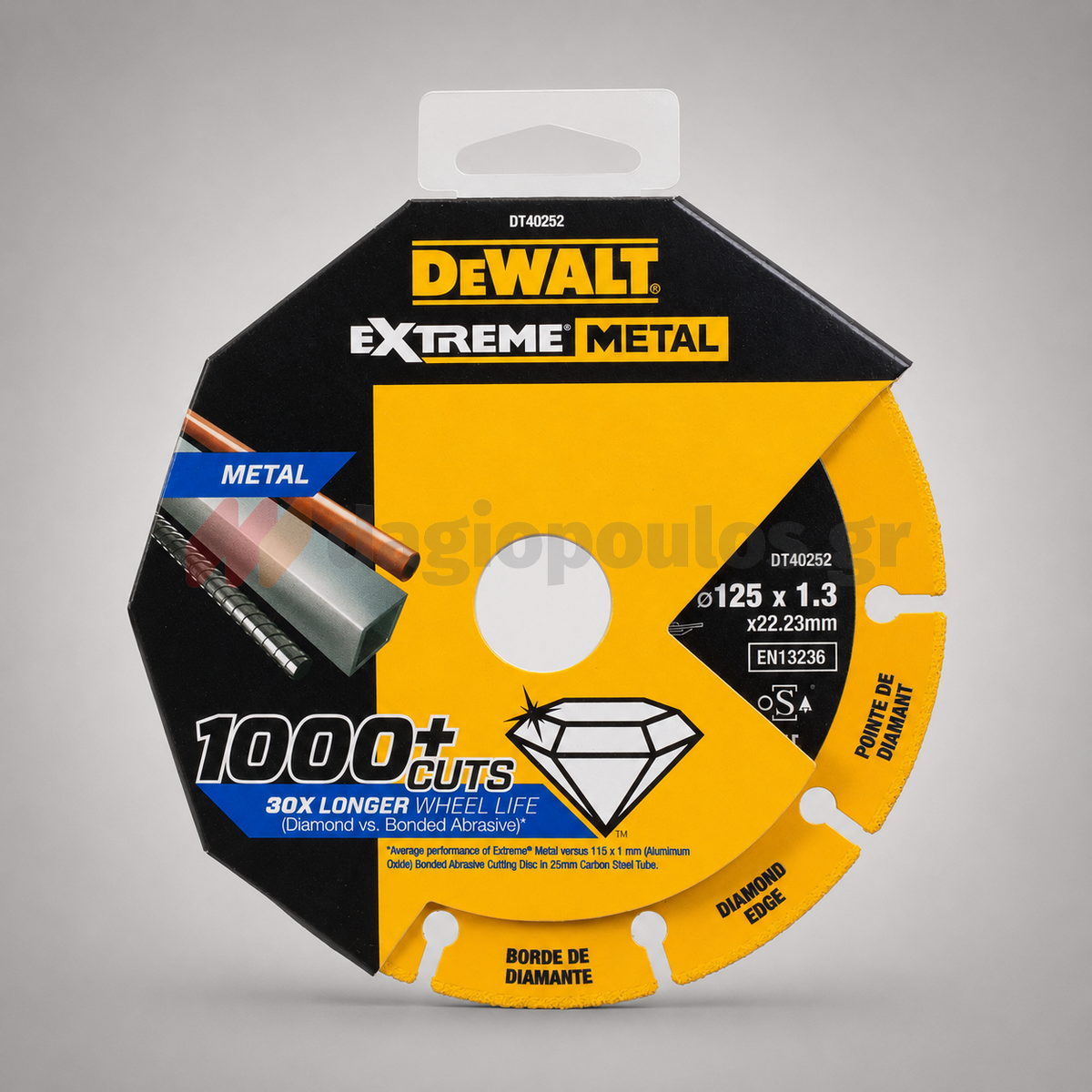 DeWalt DT40252-QZ EXTREME Δίσκος Κοπής Διαμαντέ (Διαμαντόδισκος) ΜΕΤΑΛΛΟΥ 125mm
