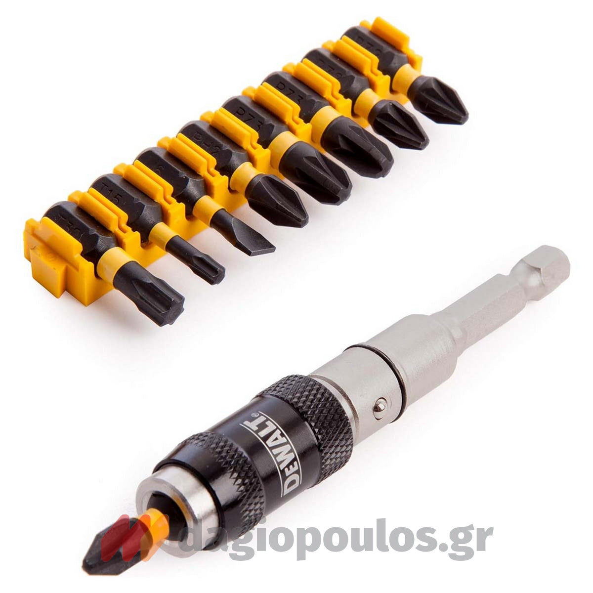 DeWalt DT70518T-QZ Συλλογή Μύτες FlextorQ Με Μαγνητικό Αντάπτορα (Προέκταση) Σετ 10 Τεμ