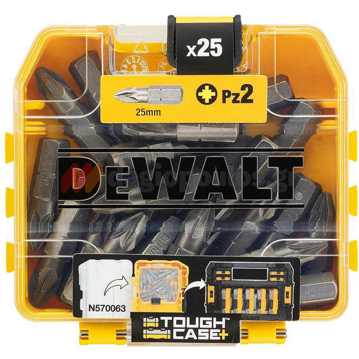 DeWalt DT71521-QZ Μύτες Pozidrive Σταυρού Pz.2x25mm Σετ 25 Τεμ
