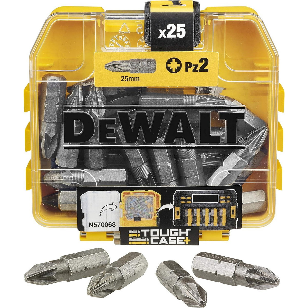 DeWalt DT71521-QZ Μύτες Pozidrive Σταυρού Pz.2x25mm Σετ 25 Τεμ