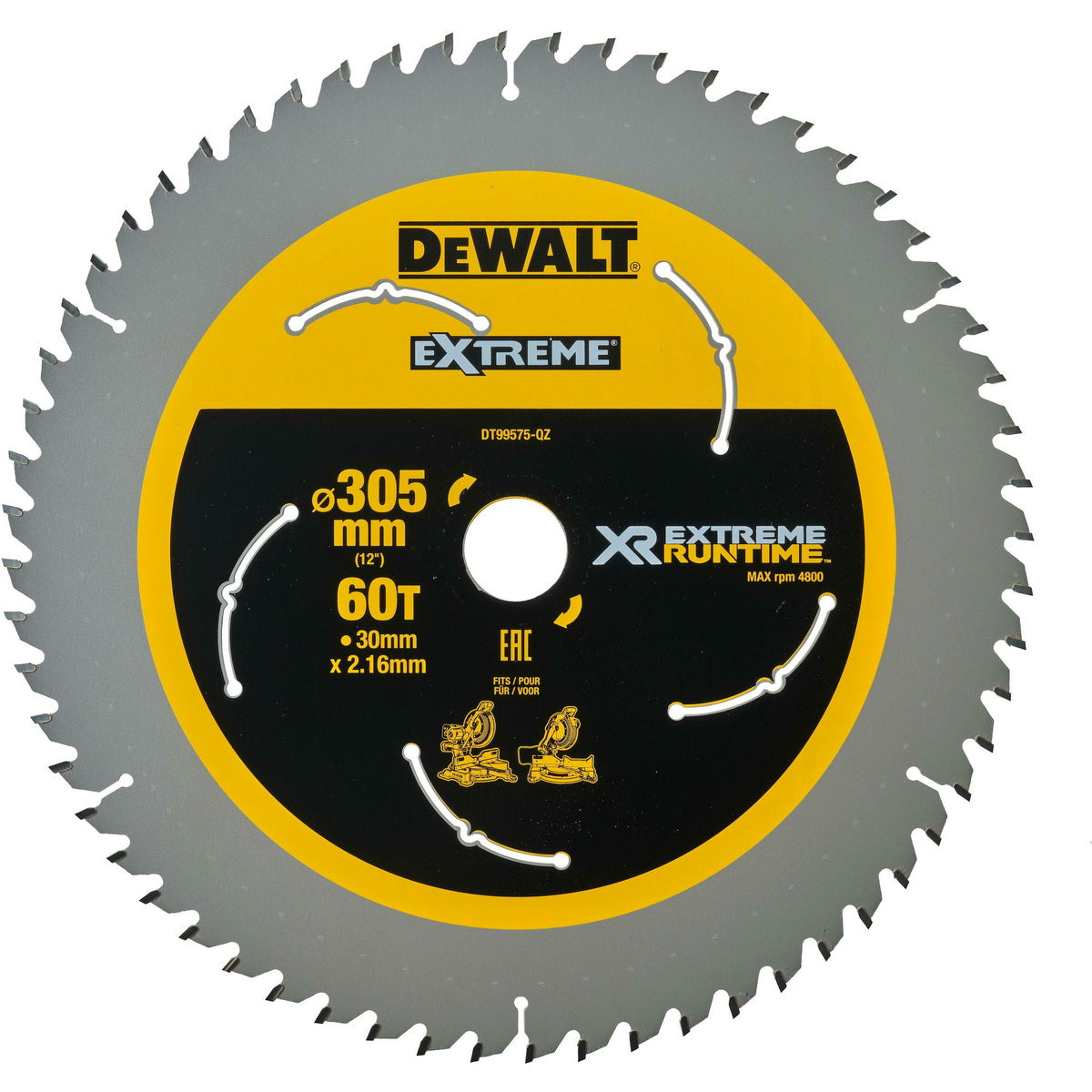 DeWalt DT99575 Δίσκος Κοπής Ξύλων 60T 305mm