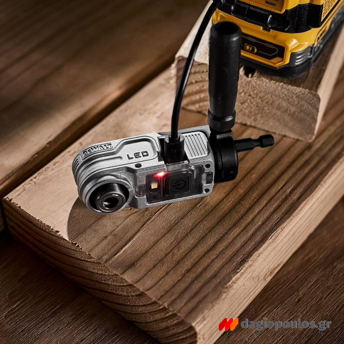 DeWalt DTLRA‑QZ LED Γωνιακή Κεφαλή - Τσοκ Με Φωτισμό LED