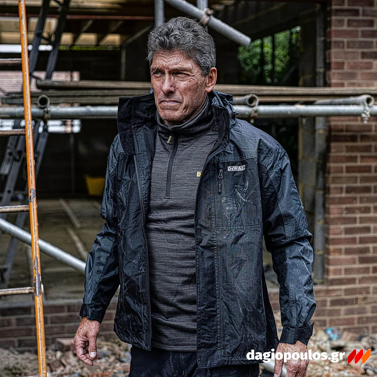 DeWalt DWC48-001 Storm Αδιάβροχο Τζάκετ Black/Grey