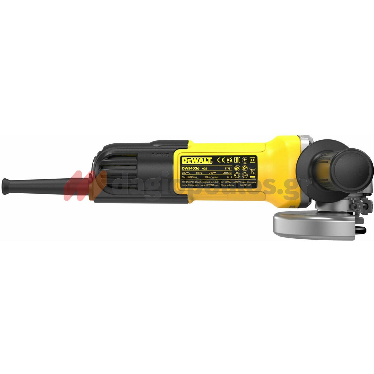 DeWalt DWE4036-QS Ηλεκτρικός Γωνιακός Τροχός 750W 115mm
