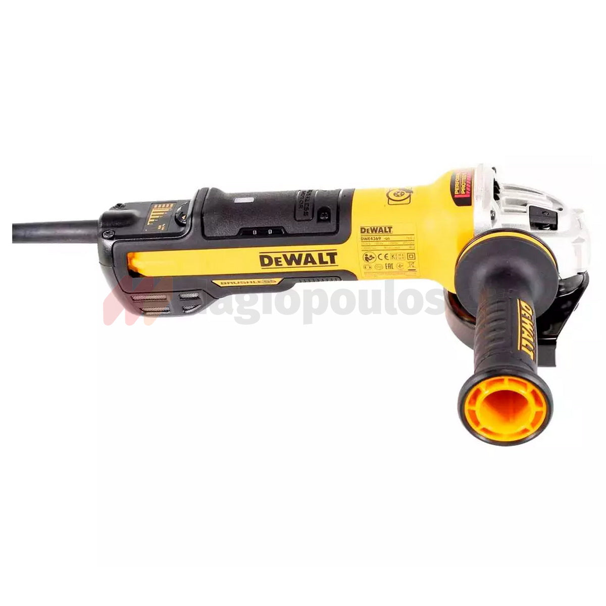 DeWalt DWE4357-QS Brushless Ηλεκτρικός Γωνιακός Τροχός 1700W 125mm ΡΥΘΜΙΖΟΜΕΝΟΣ