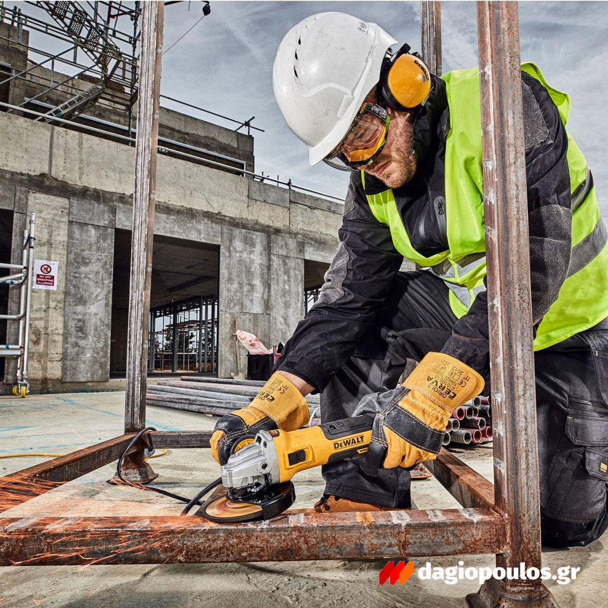 DeWalt DWE4357-QS Brushless Ηλεκτρικός Γωνιακός Τροχός 1700W 125mm ΡΥΘΜΙΖΟΜΕΝΟΣ