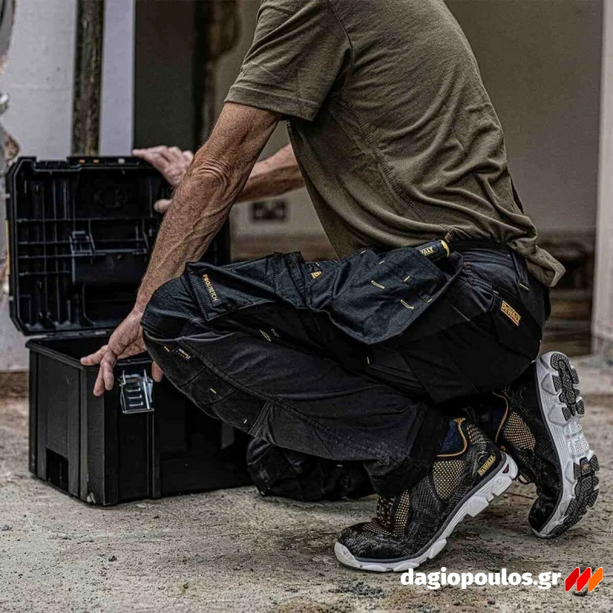 DeWalt DWF50099-130 Krypton Black Mesh S1P Παπούτσια Ασφαλείας Εργαζομένων Χαμηλά Με Προστασία
