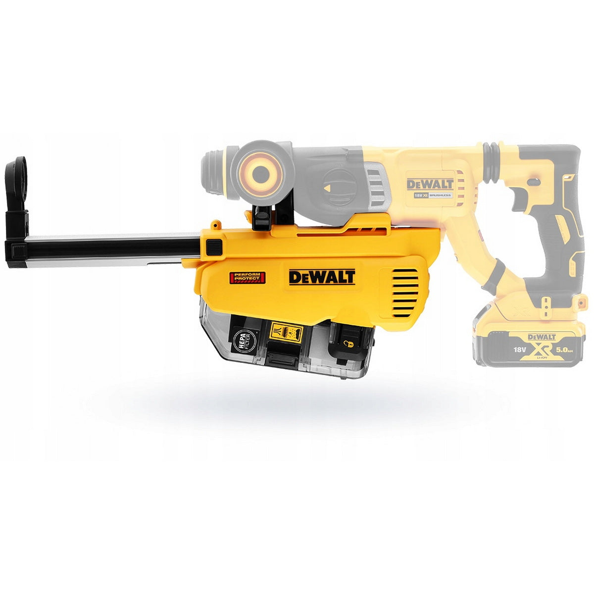 Απορροφητήρας σκόνης 18V για SDS-Plus με πλενόμενο φίλτρο HEPA