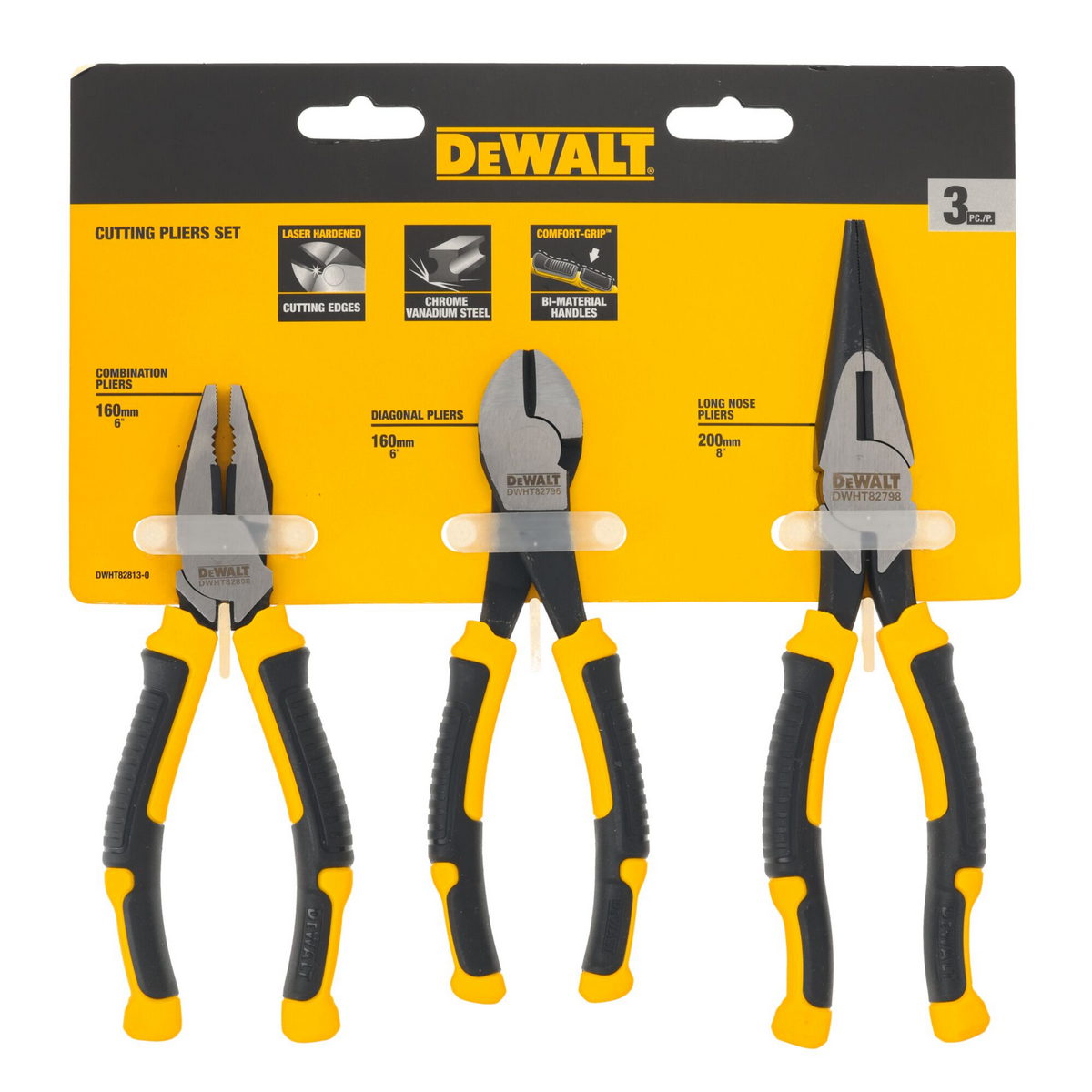 DeWalt DWHT82813-0 Συλλογή Πενσοειδών Εργαλείων Χειρός Σετ 3 Τεμ