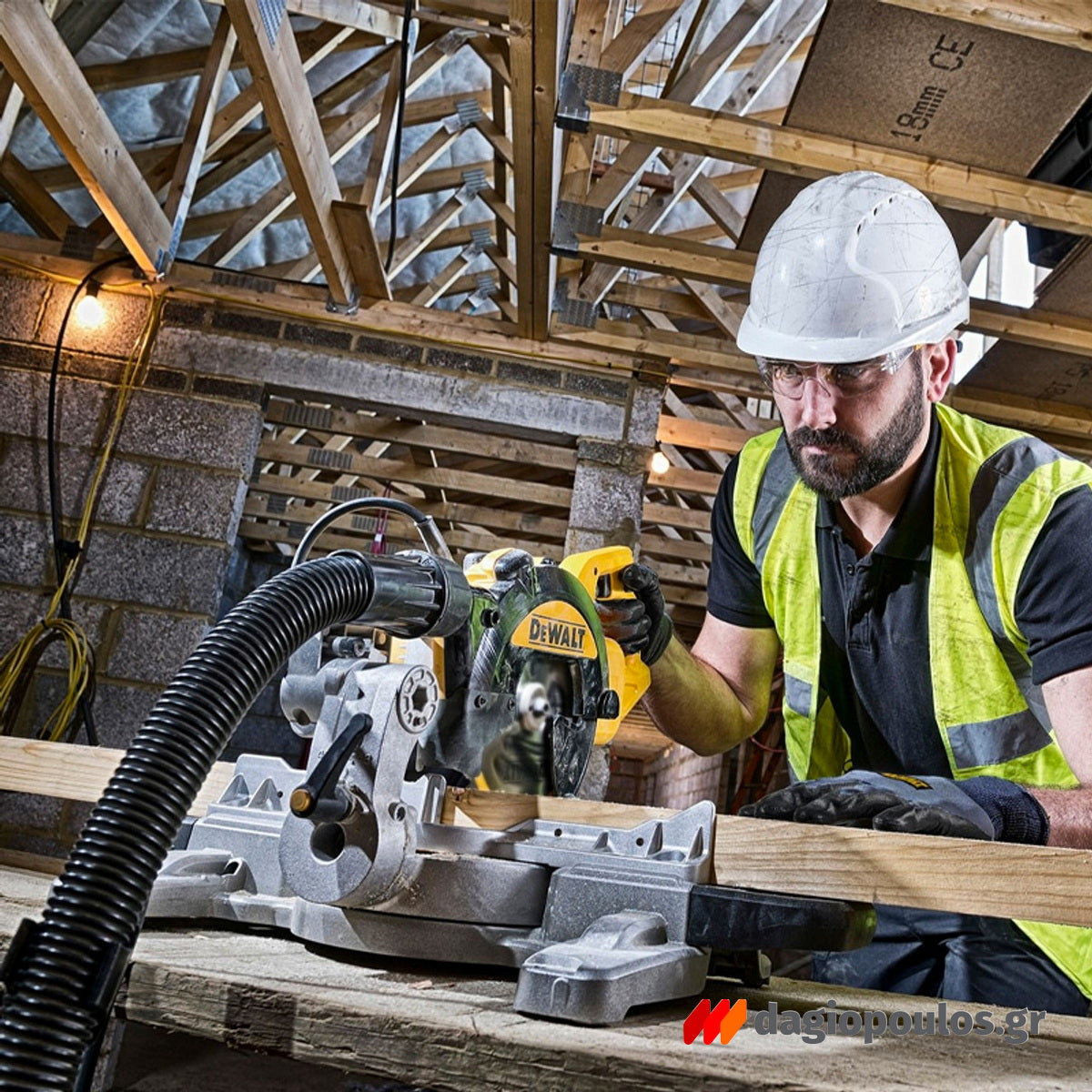 DeWalt DWS774-QS Ηλεκτρικό Δισκοπρίονο Πάγκου 1400W 216mm