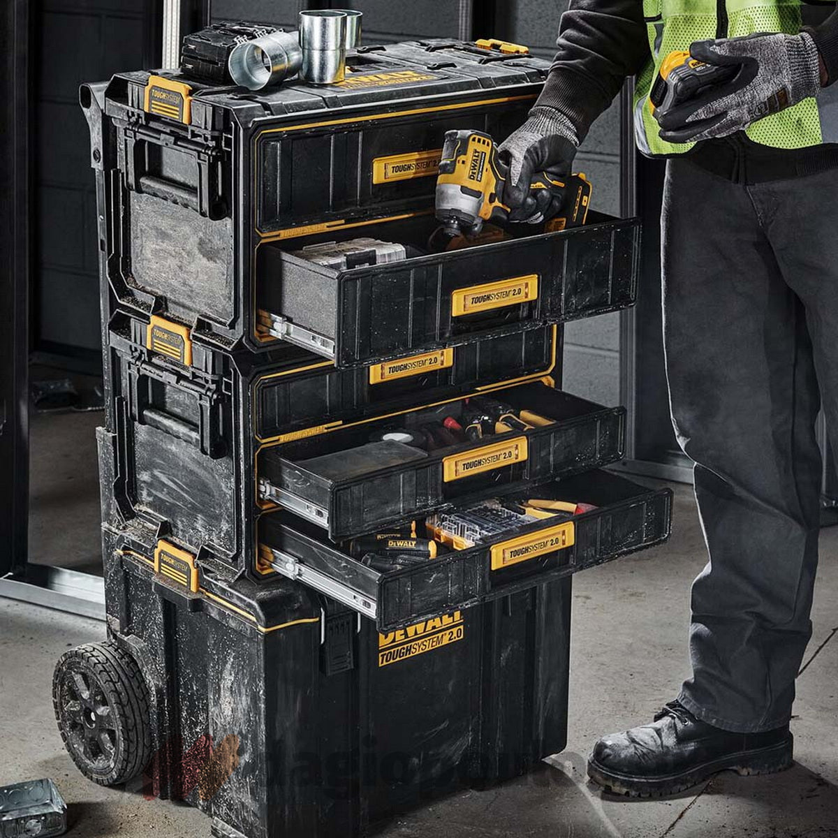 DeWalt DWST08330-1 Εργαλειοθήκη Συρταριέρα Με Organiser Με 3 Συρτάρια Touch System 2.0