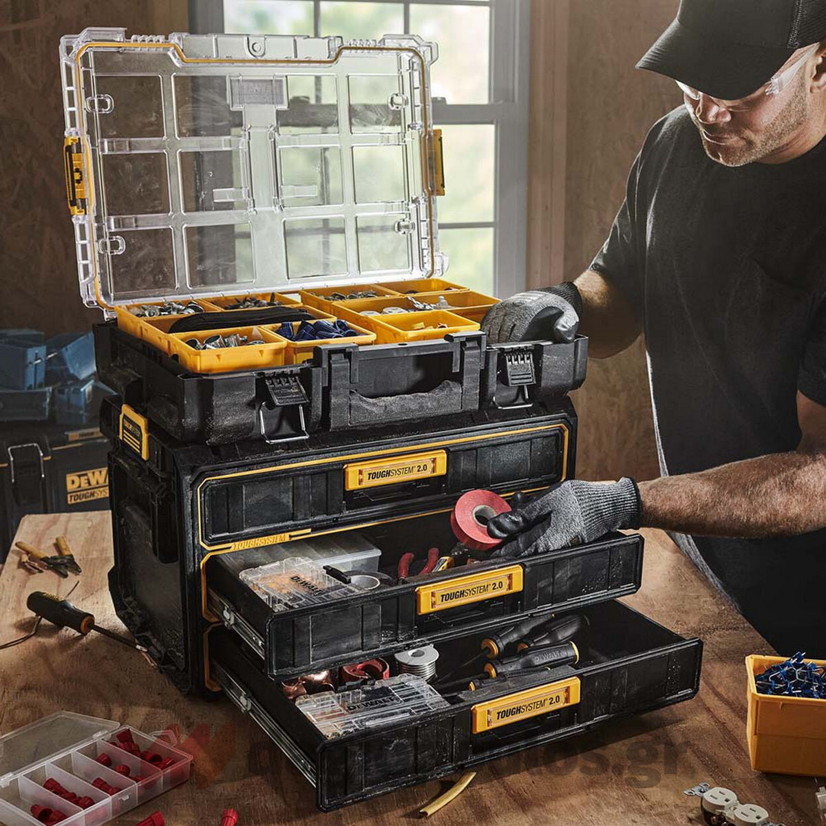 DeWalt DWST08330-1 Εργαλειοθήκη Συρταριέρα Με Organiser Με 3 Συρτάρια Touch System 2.0