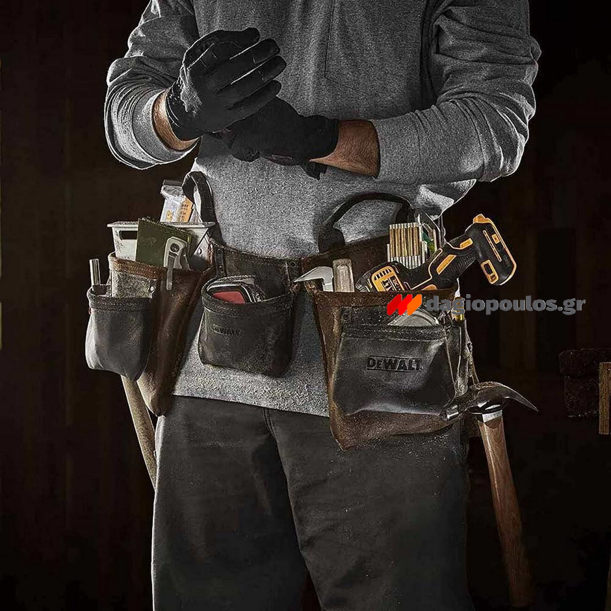 DeWalt DWST50113-1 Εργαλειοθήκη Με Επαγγελματική Δερμάτινη Ζώνη Και 18 Θήκες