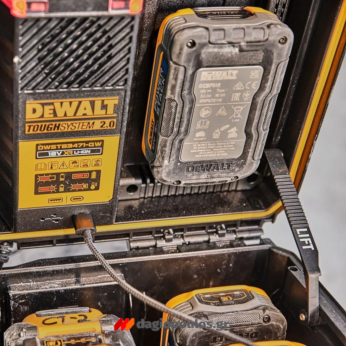 DeWalt DWST83471-QS ToughSystem 2.0 Εργαλειοθήκη Φορτιστής 18/54V Tough System 2.0
