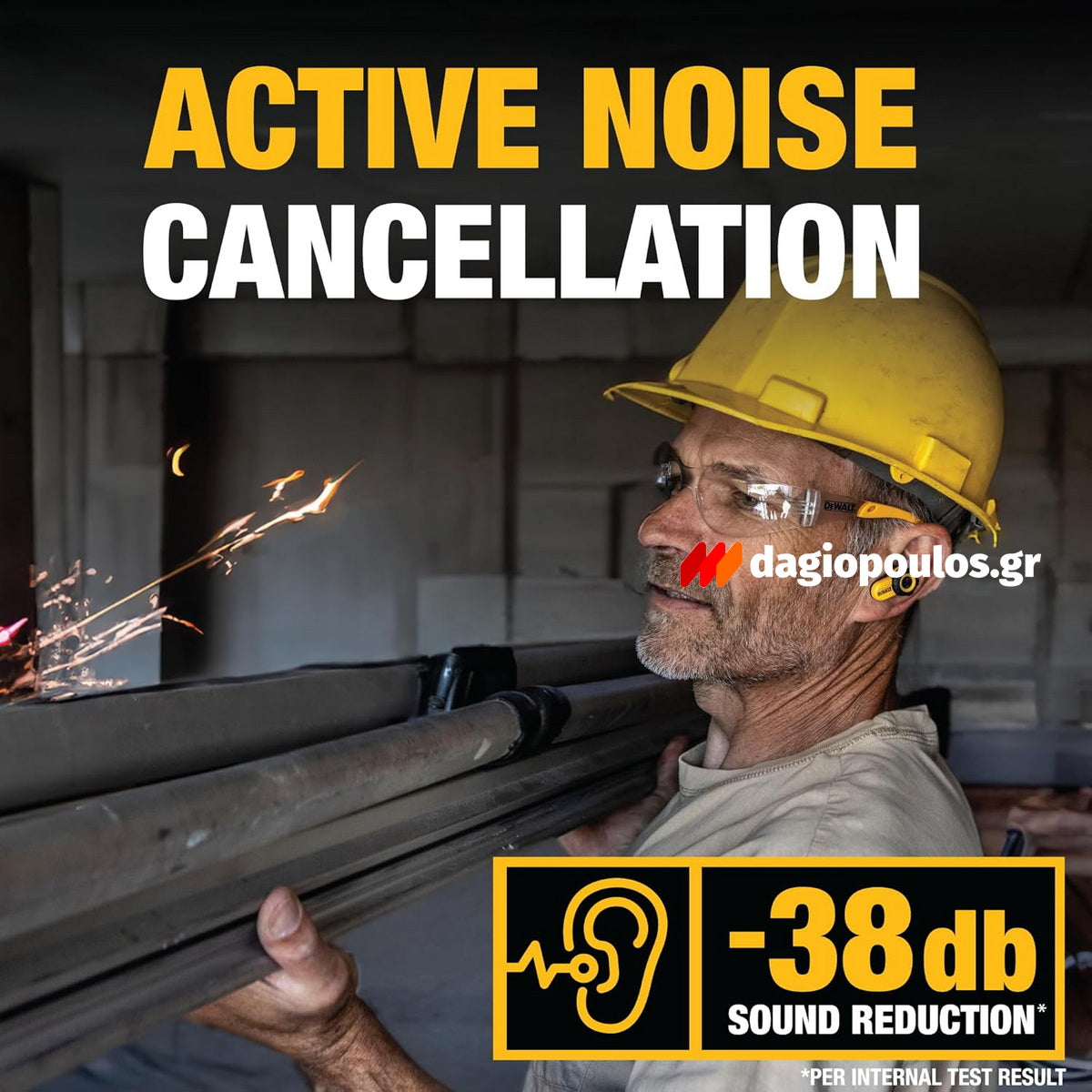 DeWalt 1902097DWG Ασύρματα Ακουστικά Bluetooth PRO-X2 ANC