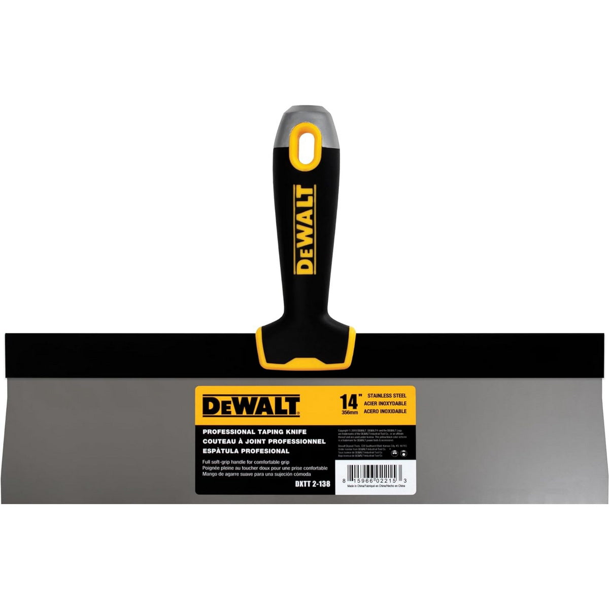 DeWalt DXTT 2-138 Μεγάλη Σπάτουλα Με Μαλακή Λαβή 14" 355mm ΑΝΟΞΕΙΔΩΤΗ