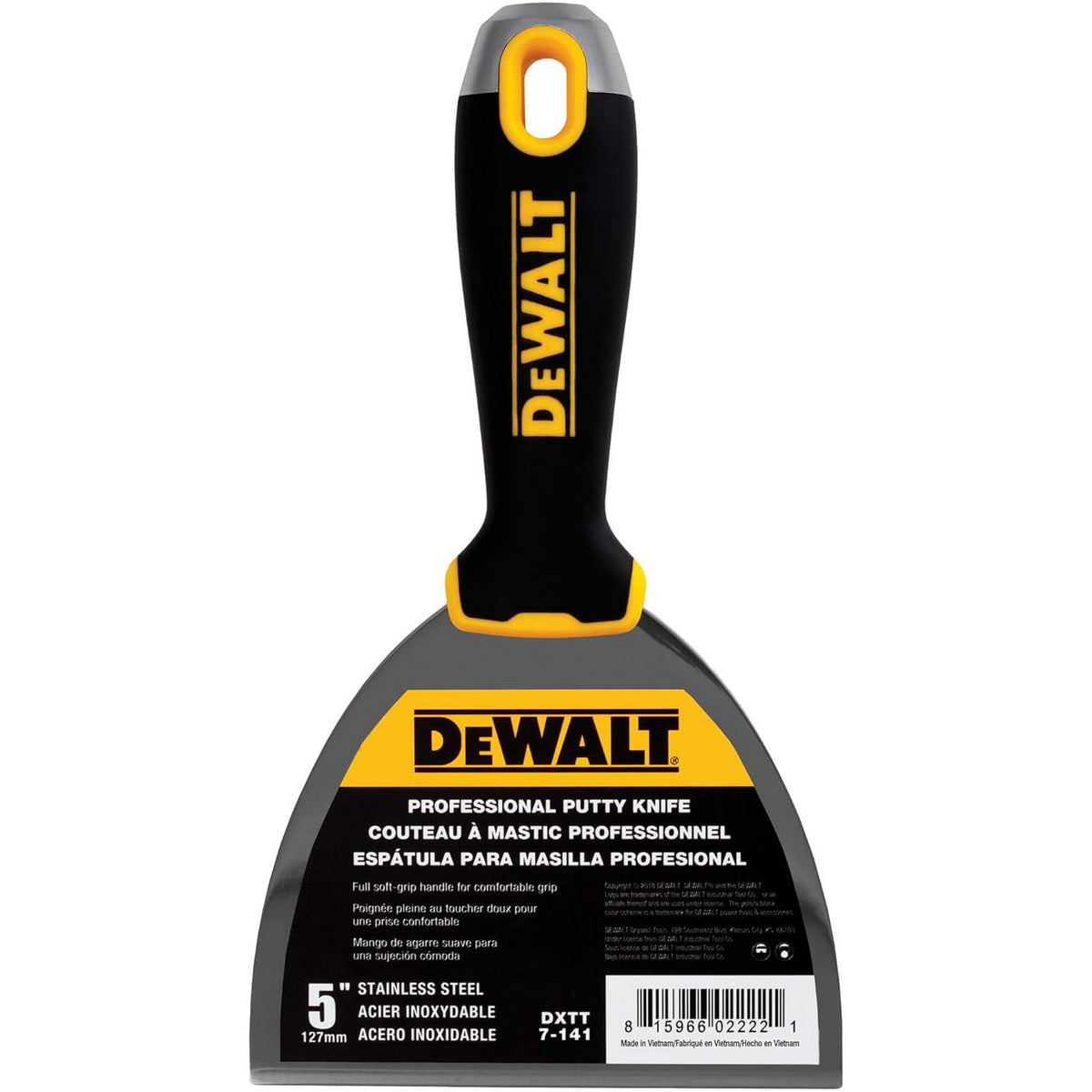 DeWalt DXTT 2-141 Στοκαδόρος - Σπάτουλα Στόκου Με Μαλακή Λαβή 5" 125mm ΑΝΟΞΕΙΔΩΤΗ