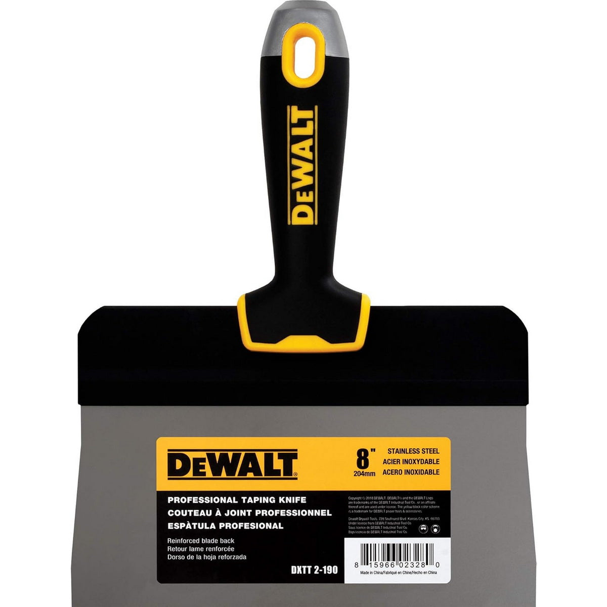 DeWalt DXTT-2-190 Stainless Steel Ανοξείδωτη Σπάτουλα Mε Μαλακή Λαβή 8" 200mm ΑΝΟΞΕΙΔΩΤΗ