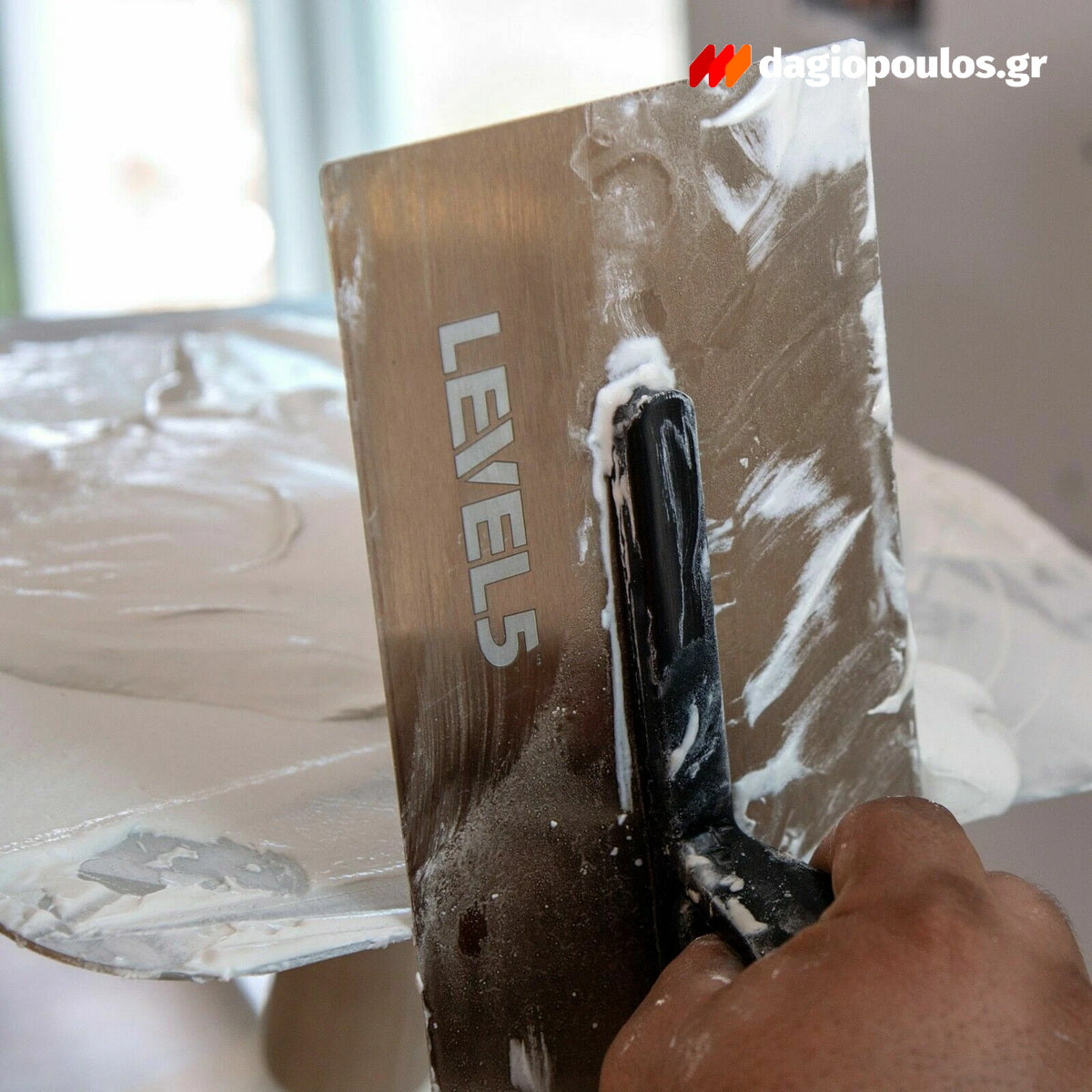 DeWalt Level5 4-993 Σπάτουλα Θερμοπρόσοψης Με Ξύλινη Λαβή & Δερμάτινη Επένδυση 0.4mm 16" 400mm