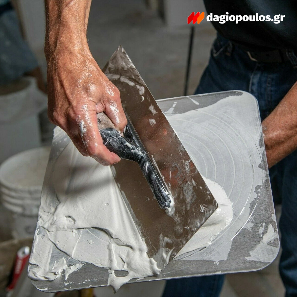 DeWalt Level5 4-993 Σπάτουλα Θερμοπρόσοψης Με Ξύλινη Λαβή & Δερμάτινη Επένδυση 0.4mm 16" 400mm